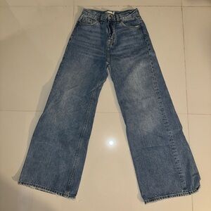 Wide-Leg Blue Jeans Topshop